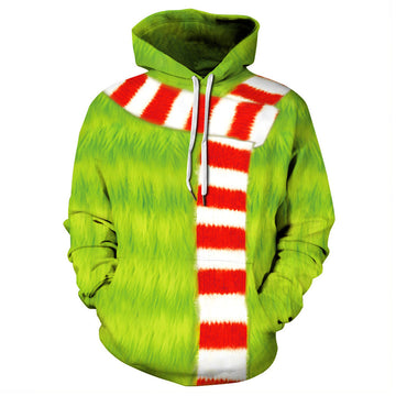 Navidad How the Grinch Stole Cosplay The Grinch Sudadera con Capucha para Adultos Unisex
